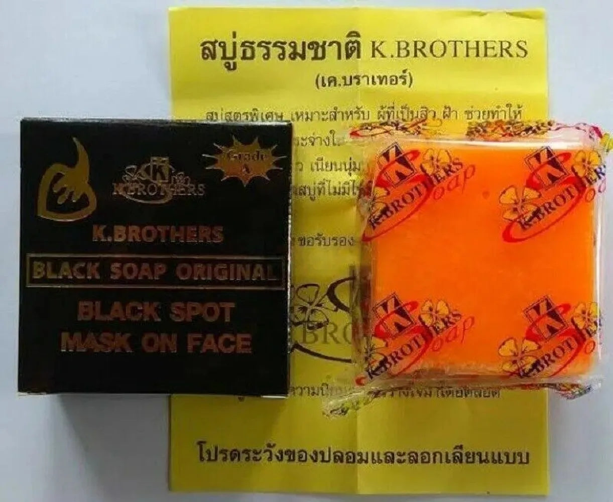 K Brothers Black Soap Original – 100% Authentic Thailand Beauty Soap (50g